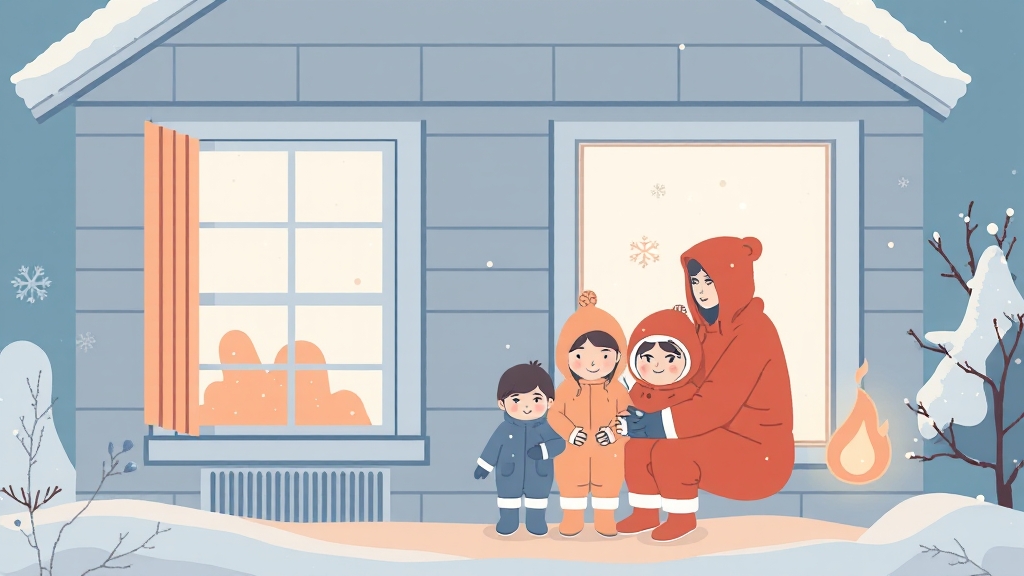 난방비 절약, 똑똑하게 하는 법 (illustration 스타일)