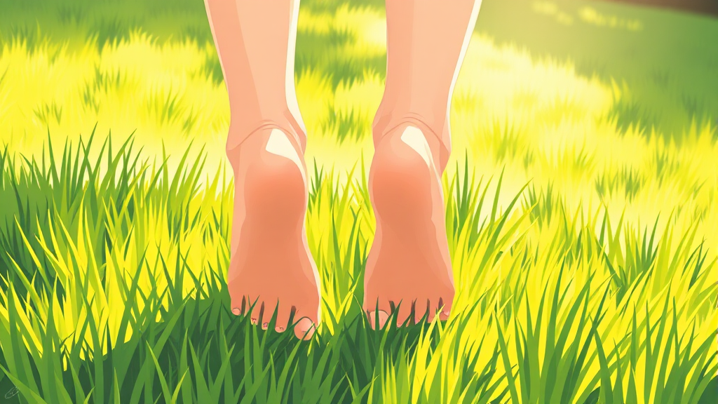 맨발걷기, 주의사항은? (illustration 스타일)