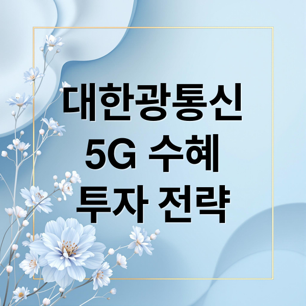 대한광통신
5G 수혜
투자 전략 (대한광통신 주가전망 5G)