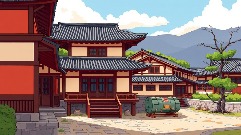 선비촌: 조선 시대 선비들의 삶과 문화를 엿보다 (cartoon 스타일)