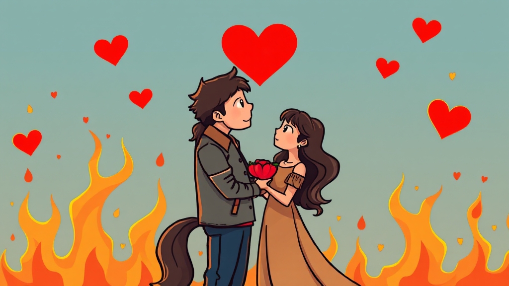 2026년 말띠 애정/결혼운 (cartoon 스타일)