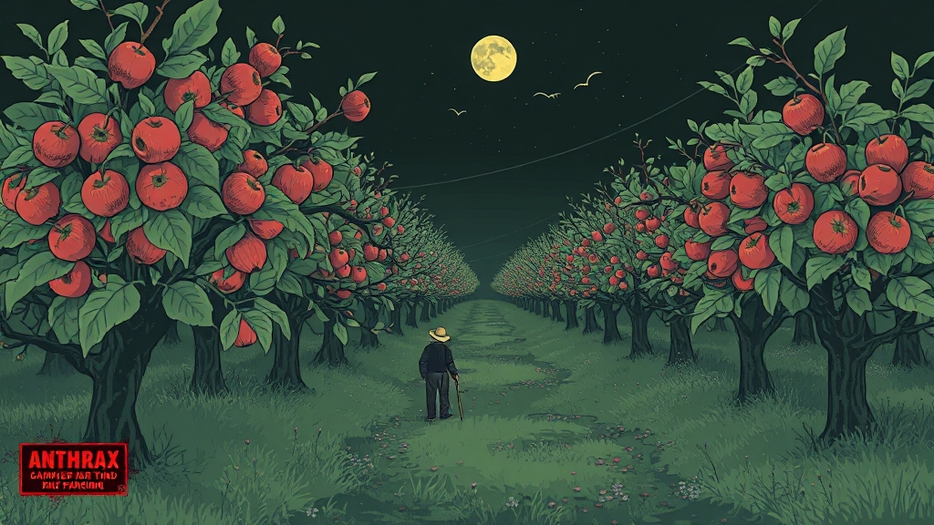 탄저병 발생 현황 및 피해 (illustration 스타일)