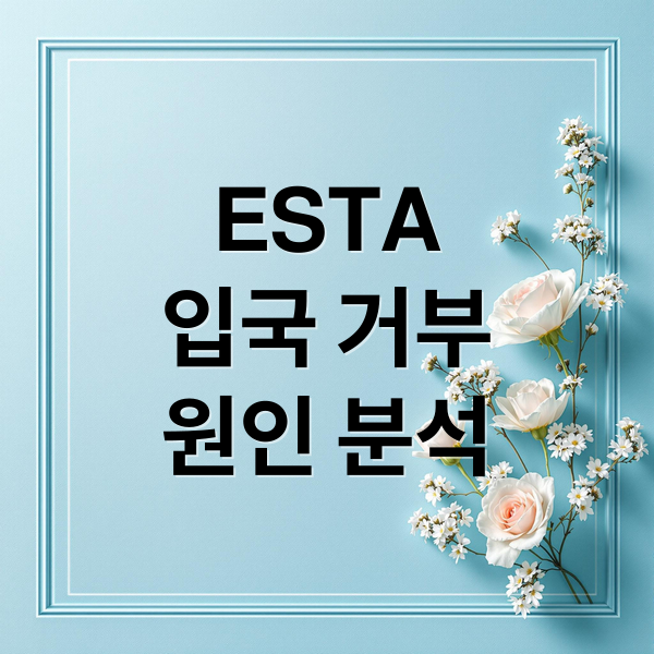 ESTA
입국 거부
원인 분석 (ESTA 입국 거부 사례)