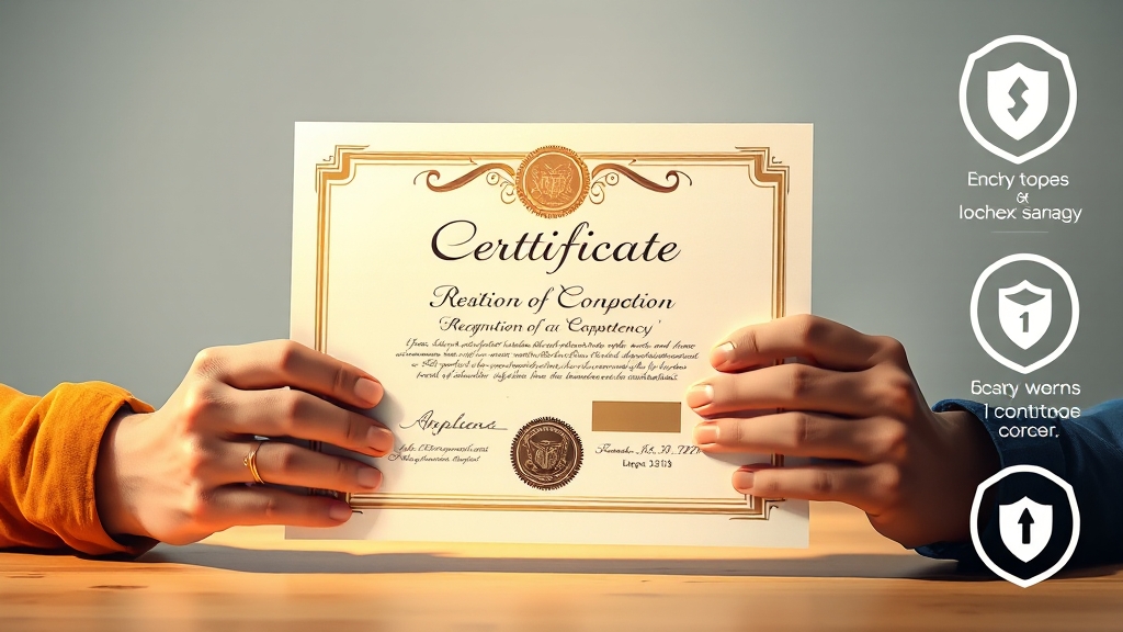 수료증, 어떻게 받을까요? (realistic 스타일)