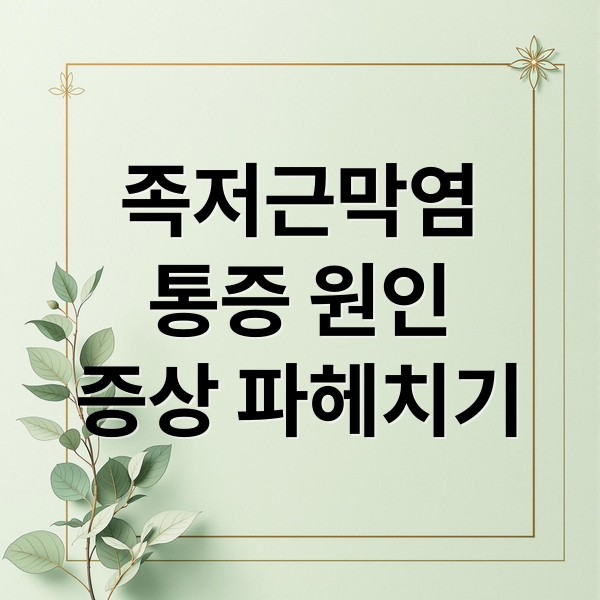 족저근막염
통증 원인
증상 파헤치기 (족저근막염 증상 12가지)