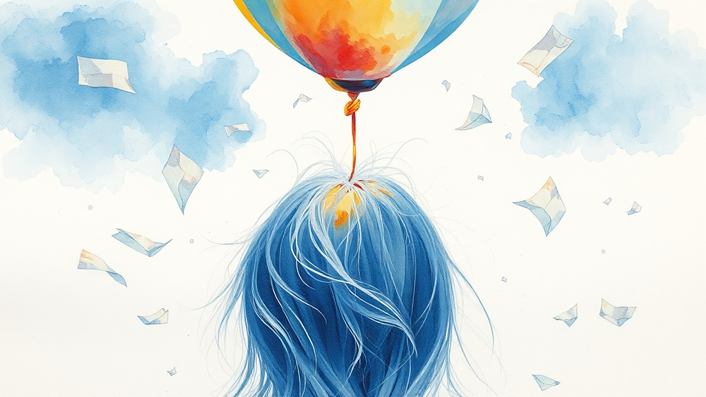 풍선 정전기 실험 (watercolor 스타일)