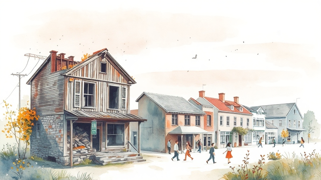 철거지원금, 왜 필요할까요? (watercolor 스타일)