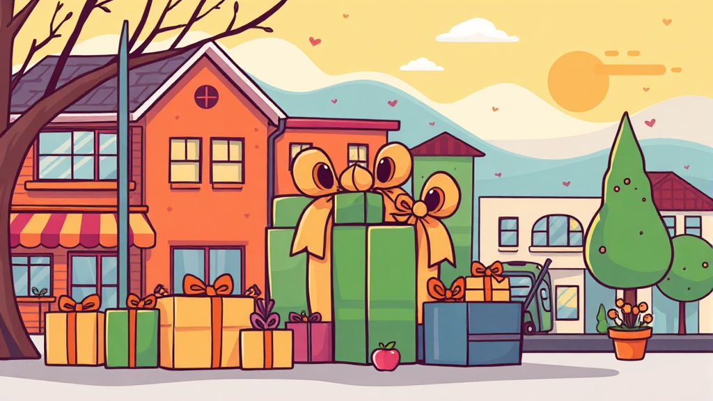 고향사랑기부제 혜택 (cartoon 스타일)