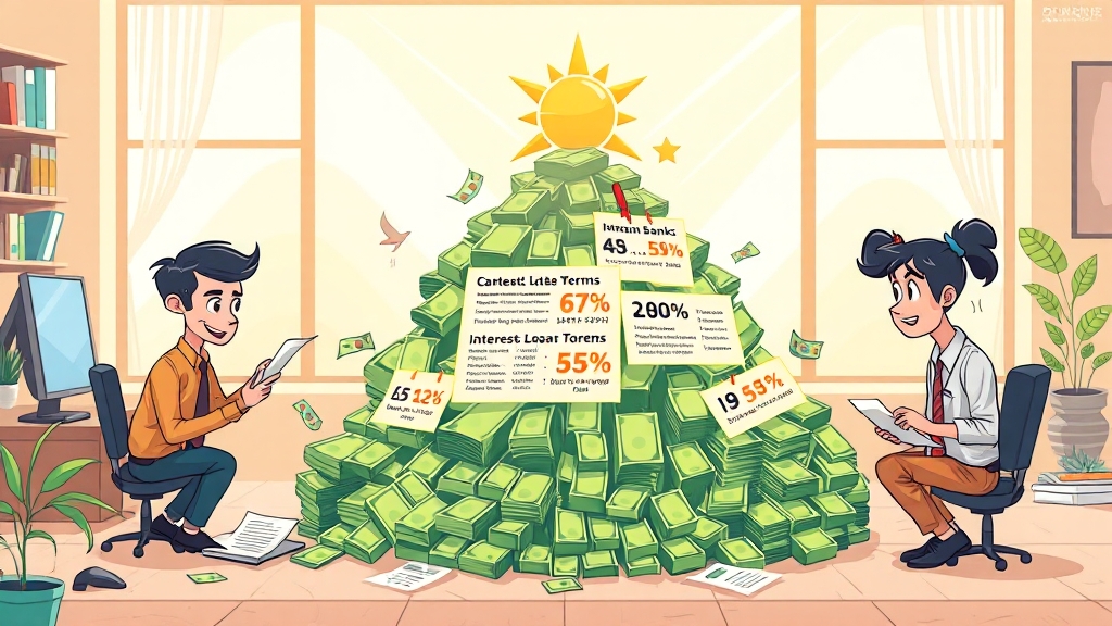 2·3금융권 대출, 꼼꼼하게 비교! (cartoon 스타일)