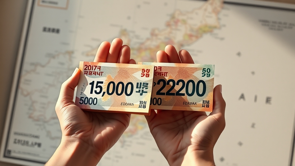 1차 vs 2차 지원금 비교 (realistic 스타일)