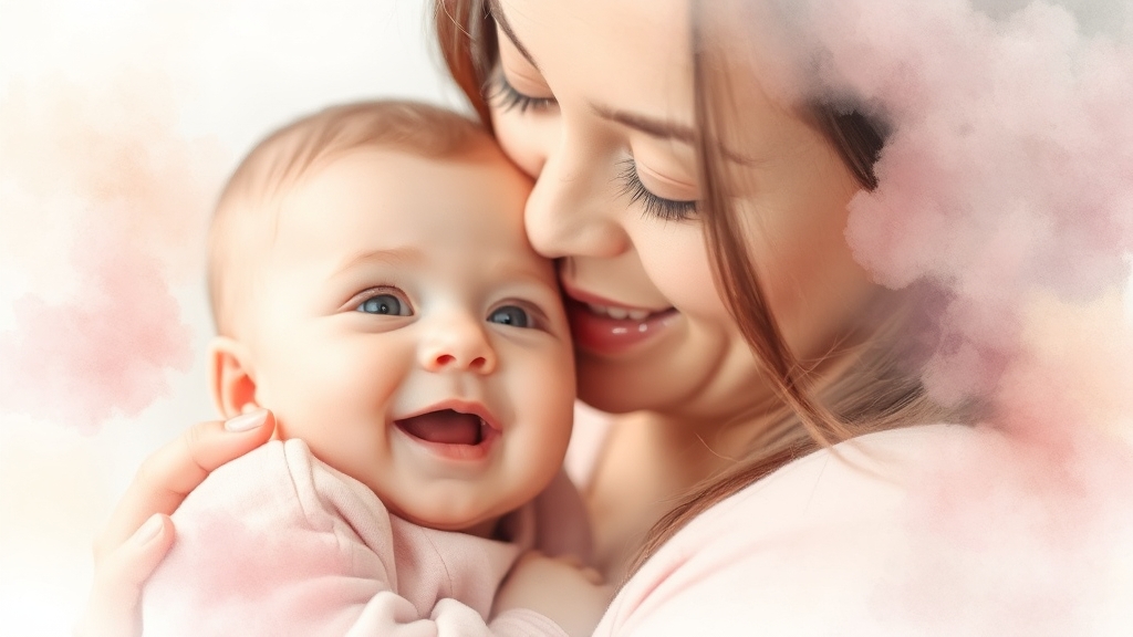 출산 후 관리 및 회복 (watercolor 스타일)