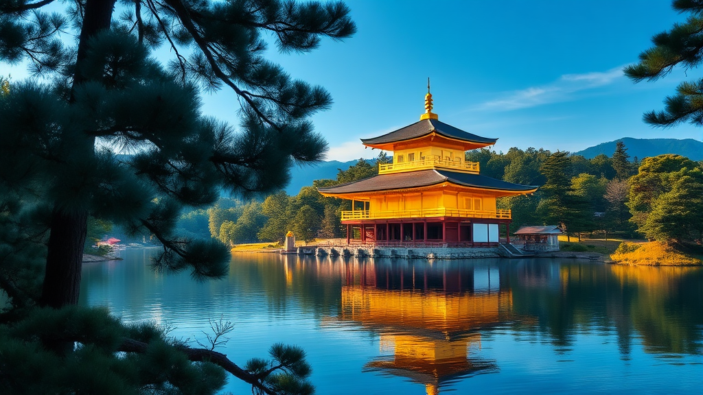 금각사 버스투어 (realistic 스타일)