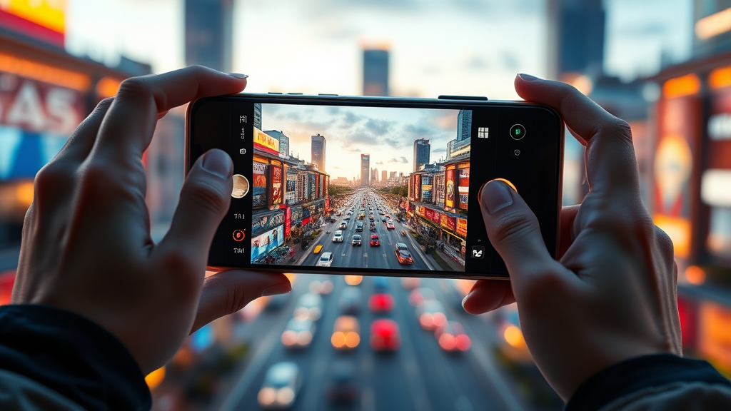 폴더블폰의 새로운 카메라 (realistic 스타일)