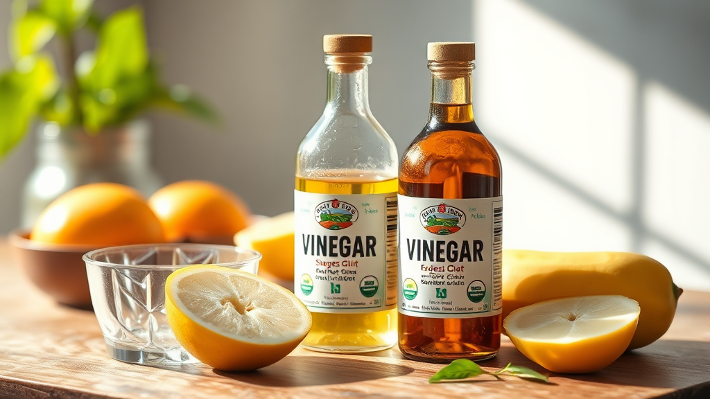 식초와 함께하는 건강한 식단 관리 (realistic 스타일)