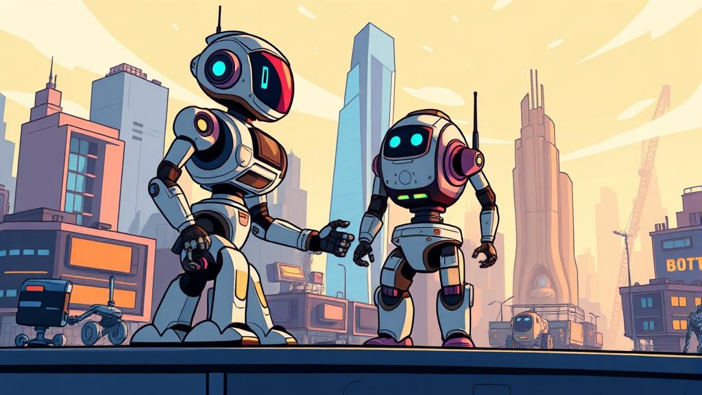 AI 기술 선도 기업 Top 3 예측 (cartoon 스타일)