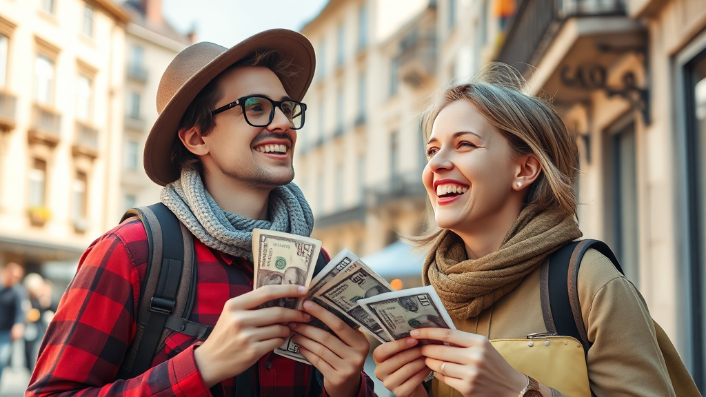여행 경비 절약 꿀팁 (realistic 스타일)