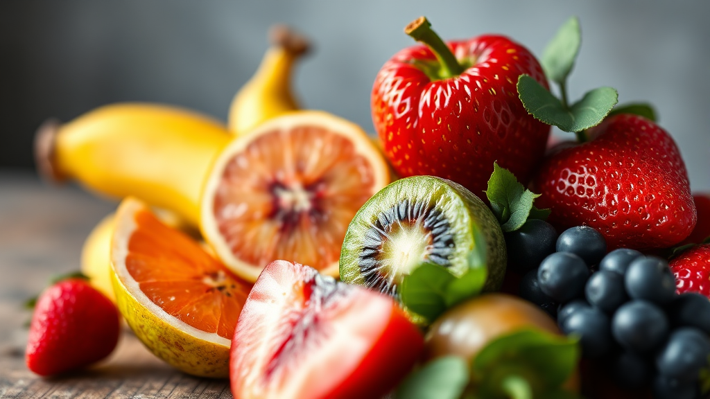 결론: 당뇨와 함께하는 즐거운 과일 생활 (realistic 스타일)