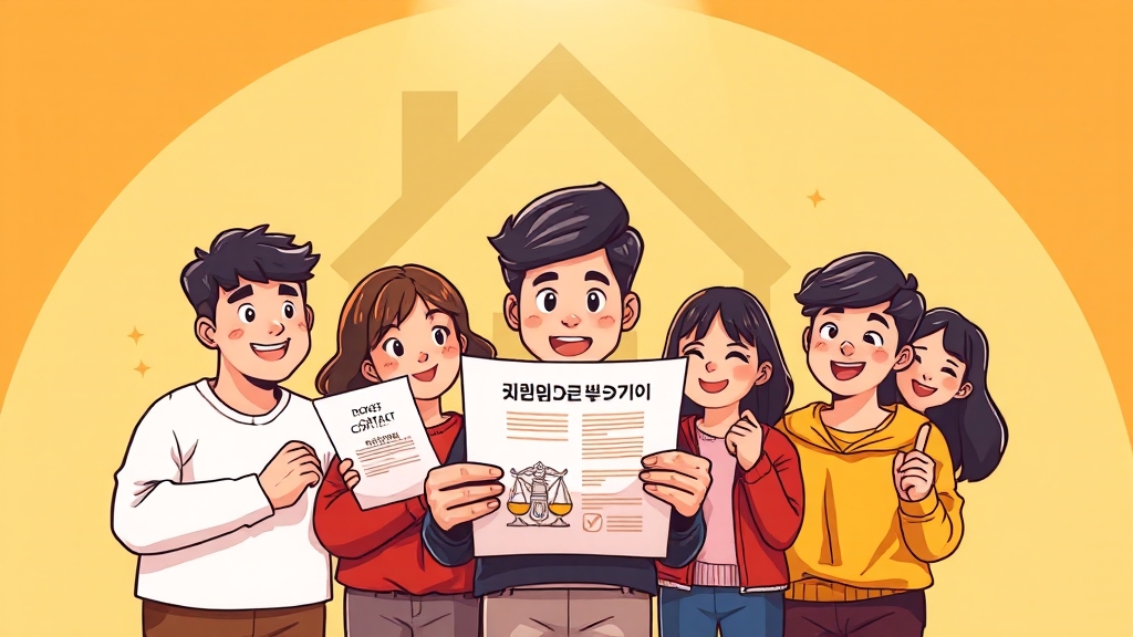 전세 계약 시 유의사항 (cartoon 스타일)