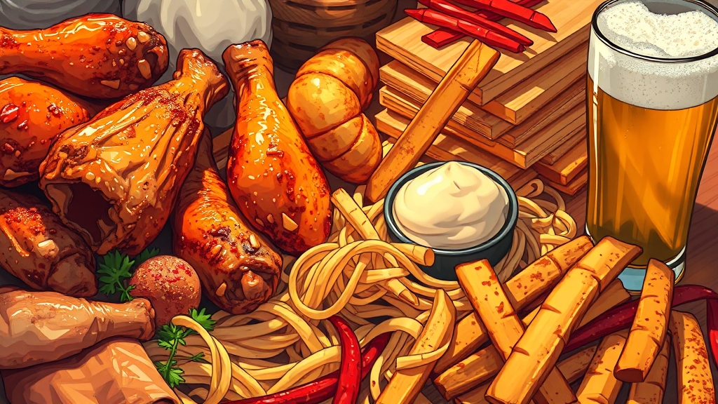 추가 메뉴 & 구성품 정보 (illustration 스타일)