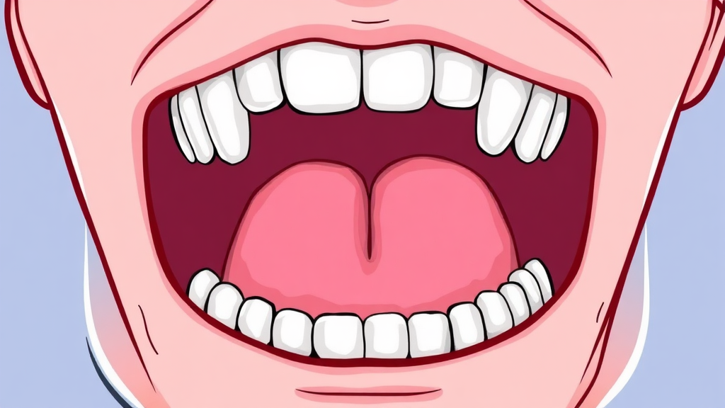 구내염 종류별 증상 (cartoon 스타일)