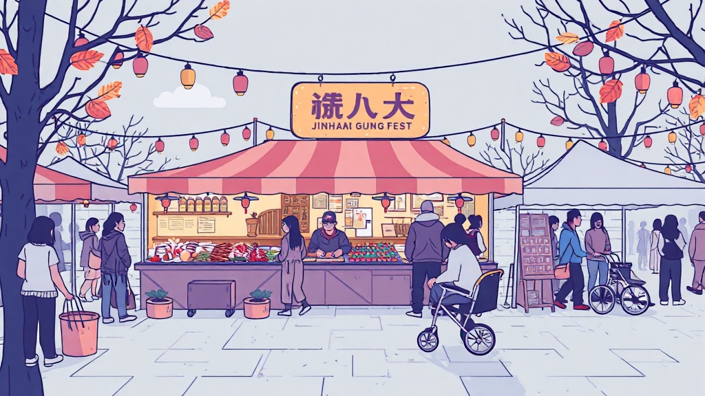 먹거리 & 편의시설 완비 (illustration 스타일)