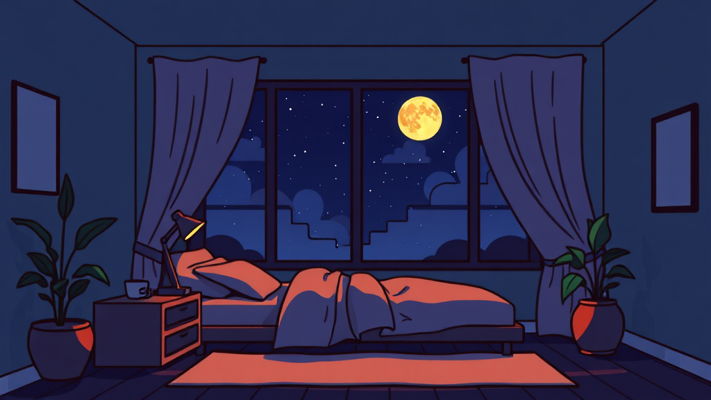 식물성 멜라토닌 복용 시 주의사항 (cartoon 스타일)