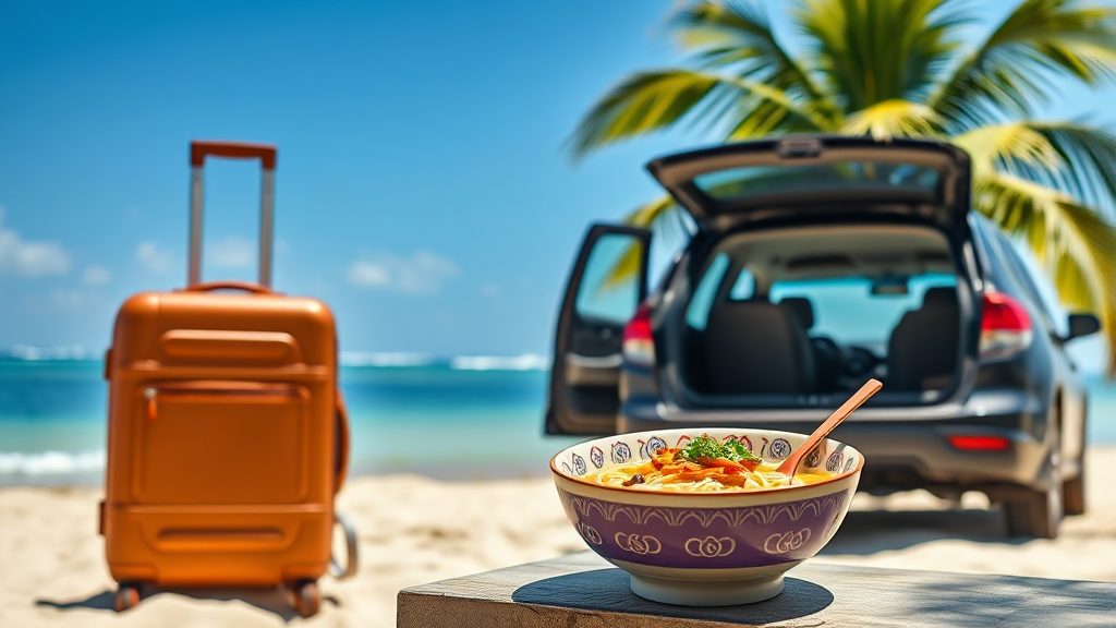 오키나와 여행 준비물 (realistic 스타일)