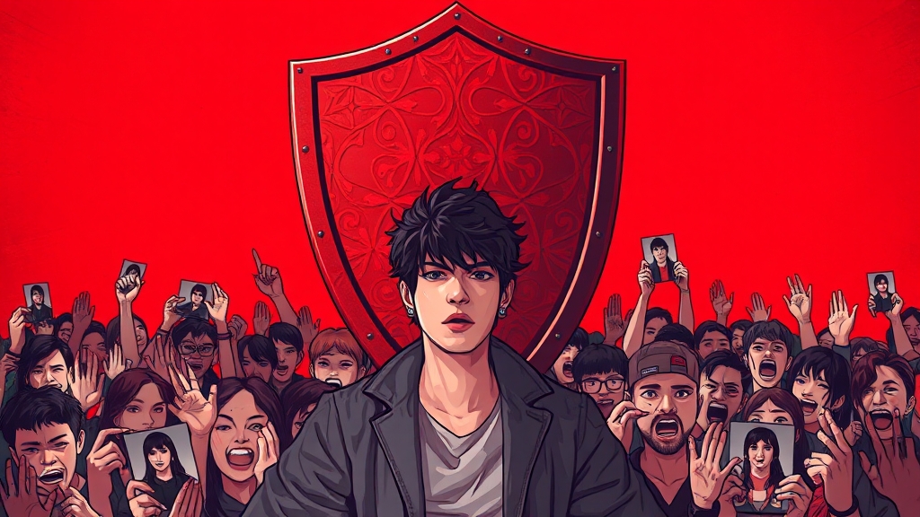 팬덤의 분노와 요구 (illustration 스타일)