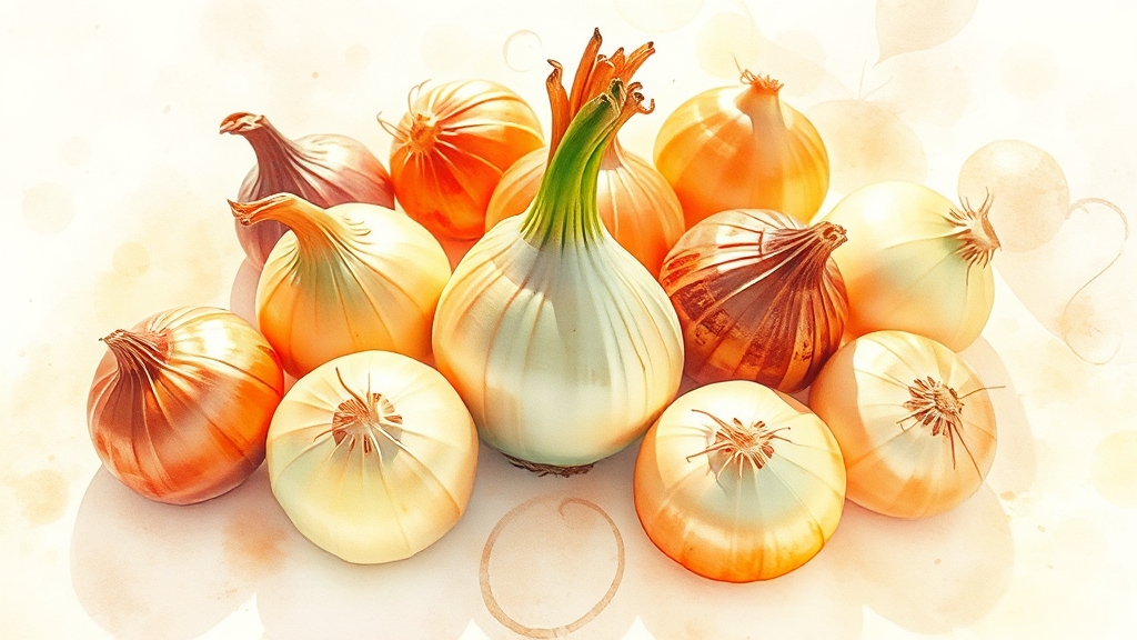 양파, 혈관 & 혈당 관리에 정말 도움 될까? (watercolor 스타일)