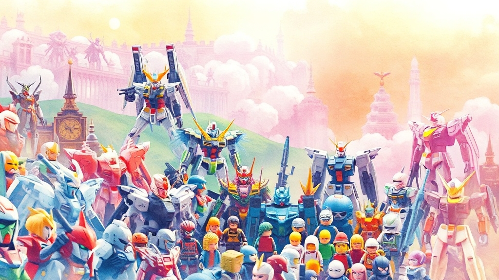 장난감, 피규어, 그리고 수집 (watercolor 스타일)