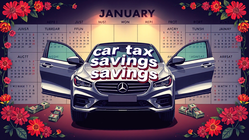 자동차세, 언제 내야 이득일까요? (illustration 스타일)