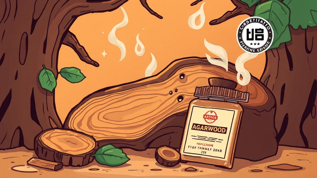 침향 제품을 고르며 체크리스트를 보는 사람