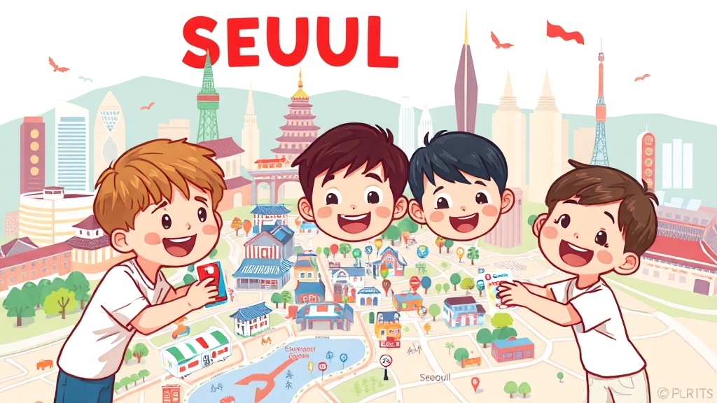 서울 지도의 교육적 가치 (cartoon 스타일)