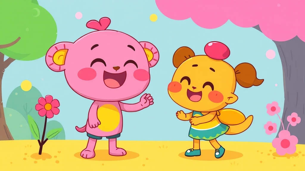 경쟁 기업과 비교 분석 (cartoon 스타일)