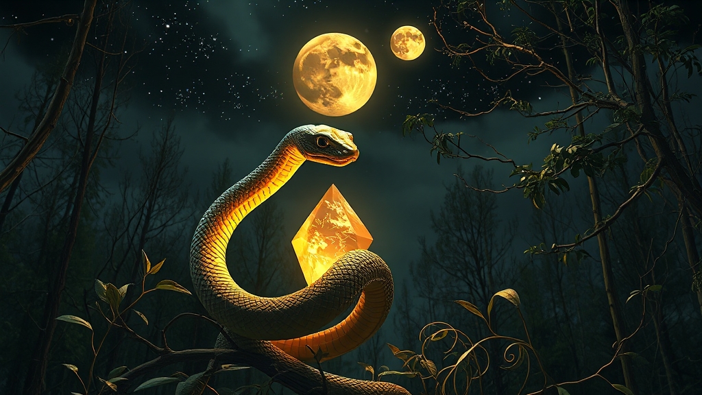 뱀의 일반적인 꿈 해몽 (realistic 스타일)