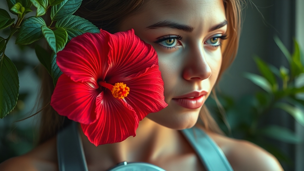 피부 건강과 다이어트 효과 (realistic 스타일)