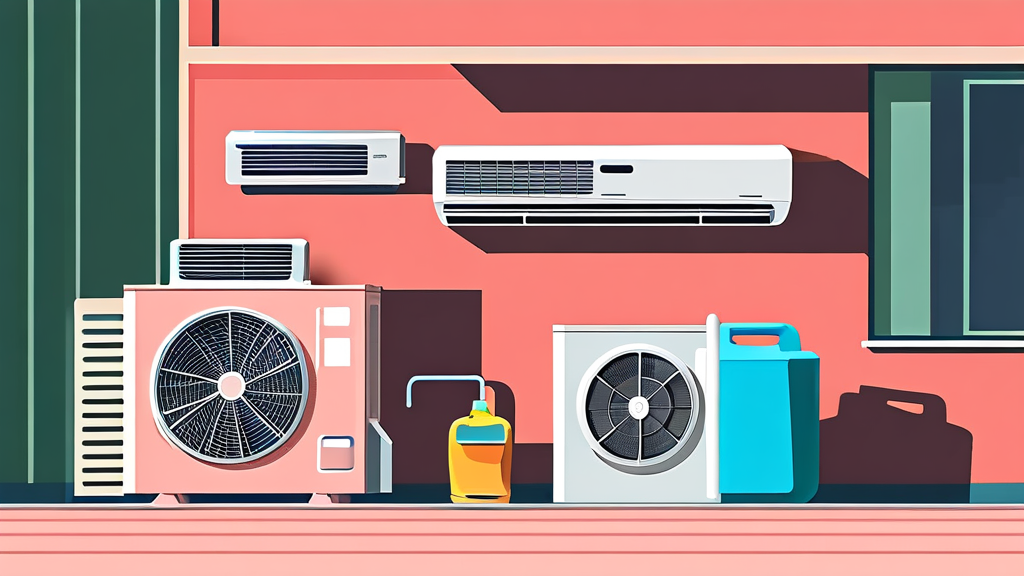 에어컨 종류별 청소 방법과 가격 (illustration 스타일)