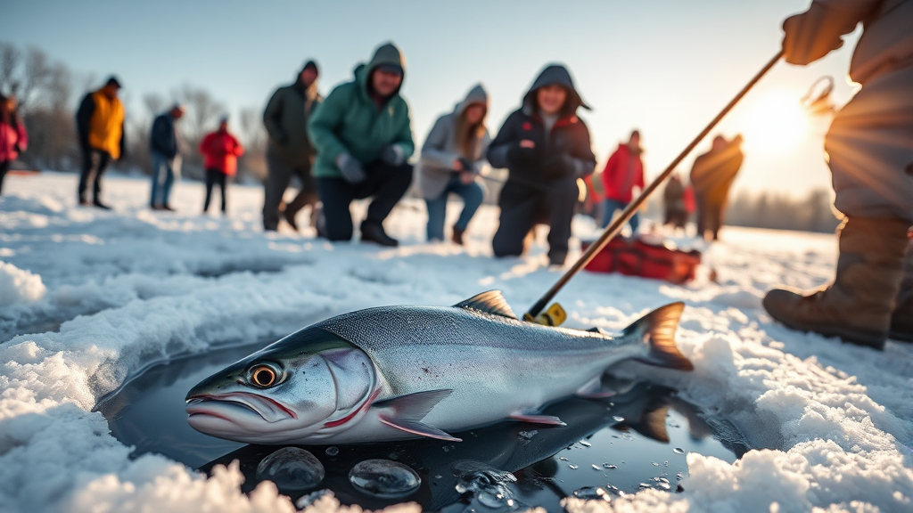 얼음낚시 예약 방법 (realistic 스타일)
