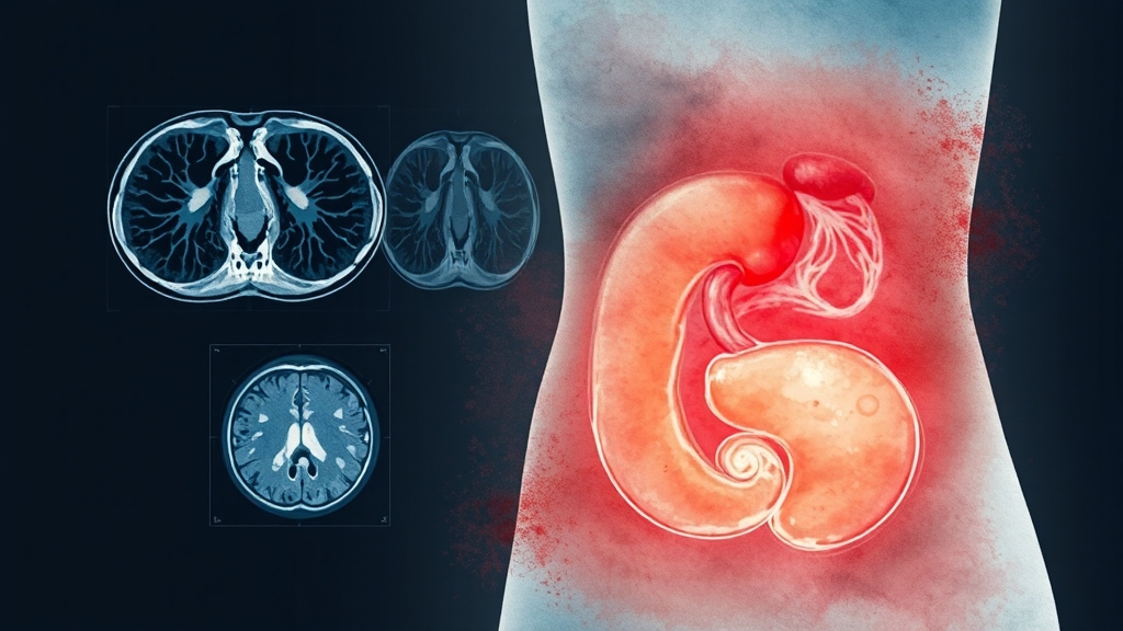 담낭암 주요 증상 및 진단 (watercolor 스타일)