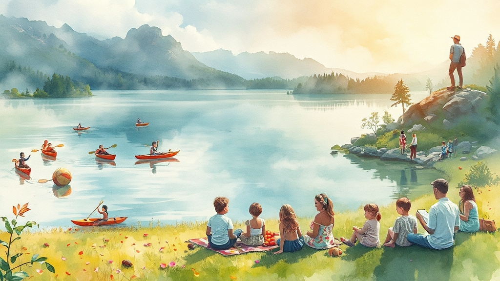 가평 여행 시 유용한 정보 (watercolor 스타일)