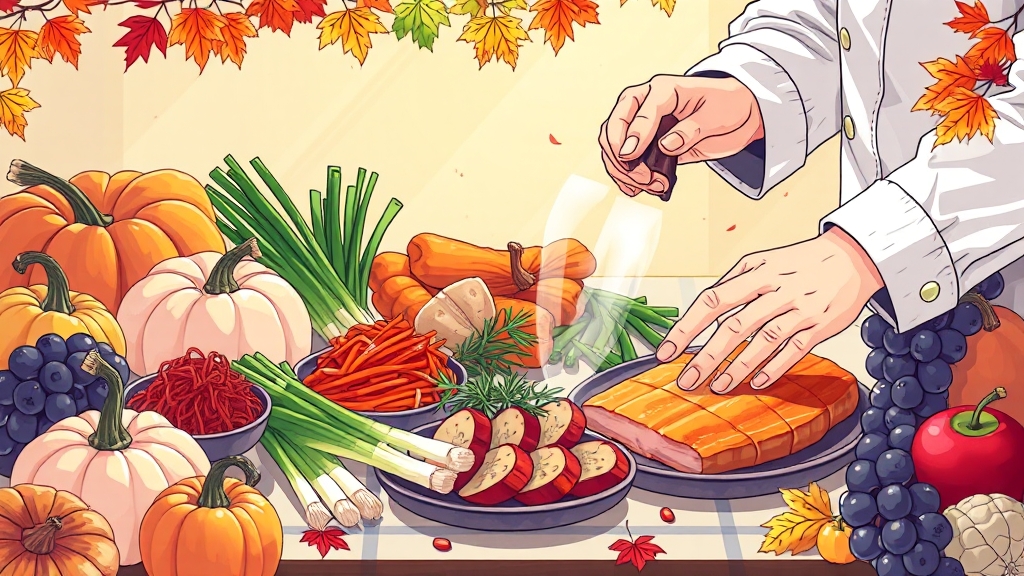 쪽파 활용, 김치부터 파전까지! (illustration 스타일)