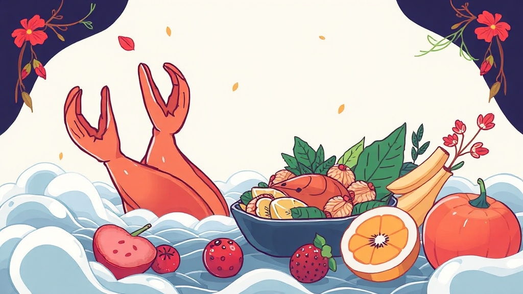 과일 & 해산물 할인 정보 (illustration 스타일)