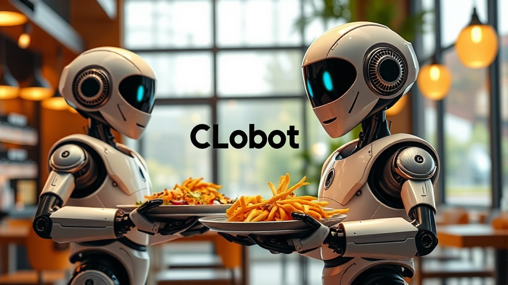 서빙 로봇 시장, 클로봇-AJ네트웍스 협력으로 확대될까? (realistic 스타일)