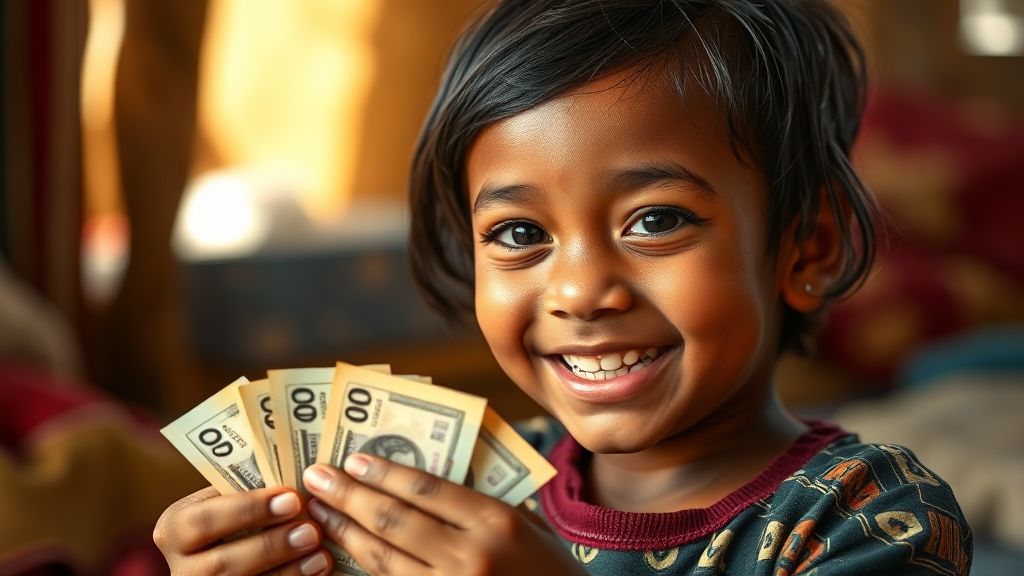 2026 아동수당 확대 소식 (realistic 스타일)