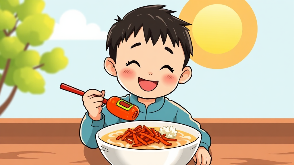 아침 식단, 왜 중요할까요? (cartoon 스타일)