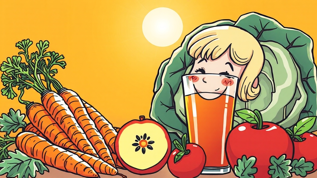 CCA주스의 주요 효능 (illustration 스타일)