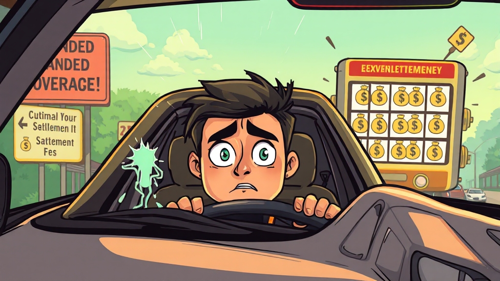 운전자 보험: 가입 필요성 (cartoon 스타일)