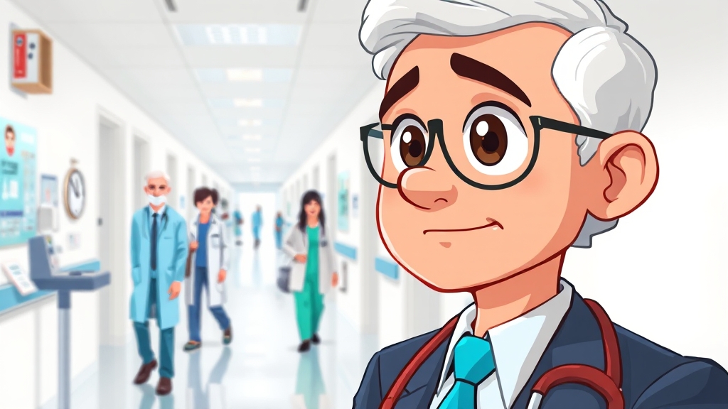 소요 시간과 병원 정보 (cartoon 스타일)