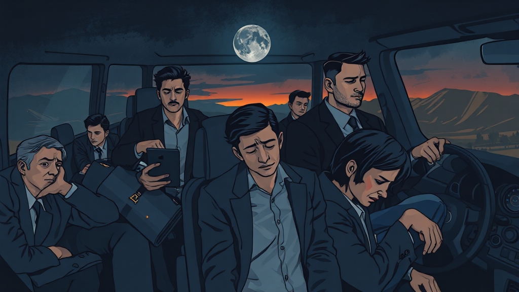 수면무호흡증이 일상생활에 미치는 영향 (illustration 스타일)