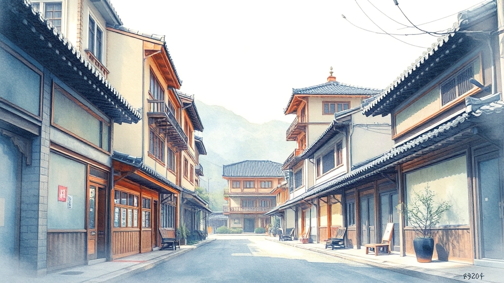 정관신도시 부동산 시장 전망 (watercolor 스타일)